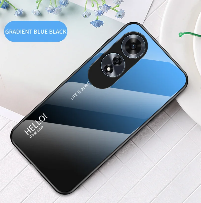 Gradient Tempered Glass Glossy Back Cover