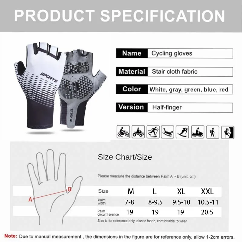 Touch Screen Long Half Fingers Gel Soft Sports Cycling Gloves MTB Road Bike Racing Glove Women Men Bicycle Gloves S02 Breaking 5