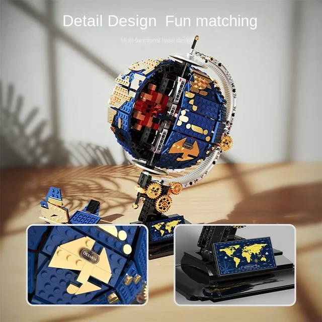 Explore Series Globe Compatible with  Building Blocks Children's Educational Toy Ornament Gift 3