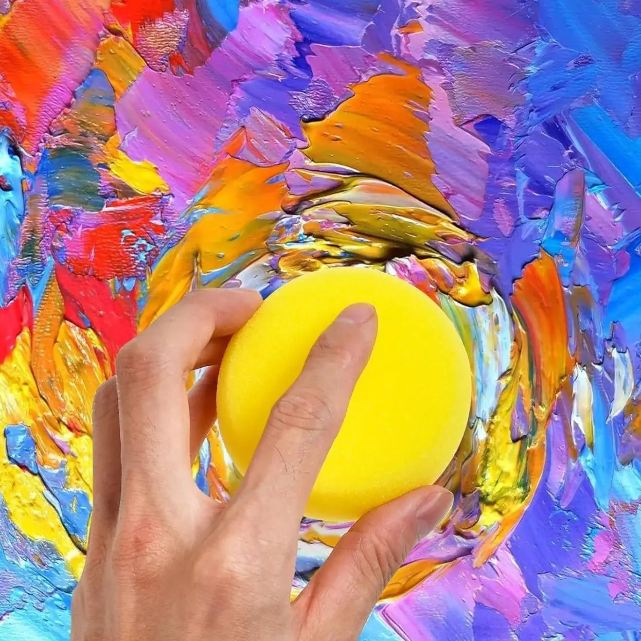 12 Pièces Éponges De Peinture Rondes Jaunes - Éponges Art Absorbantes Pour Aquarelle, Poterie Et Visage