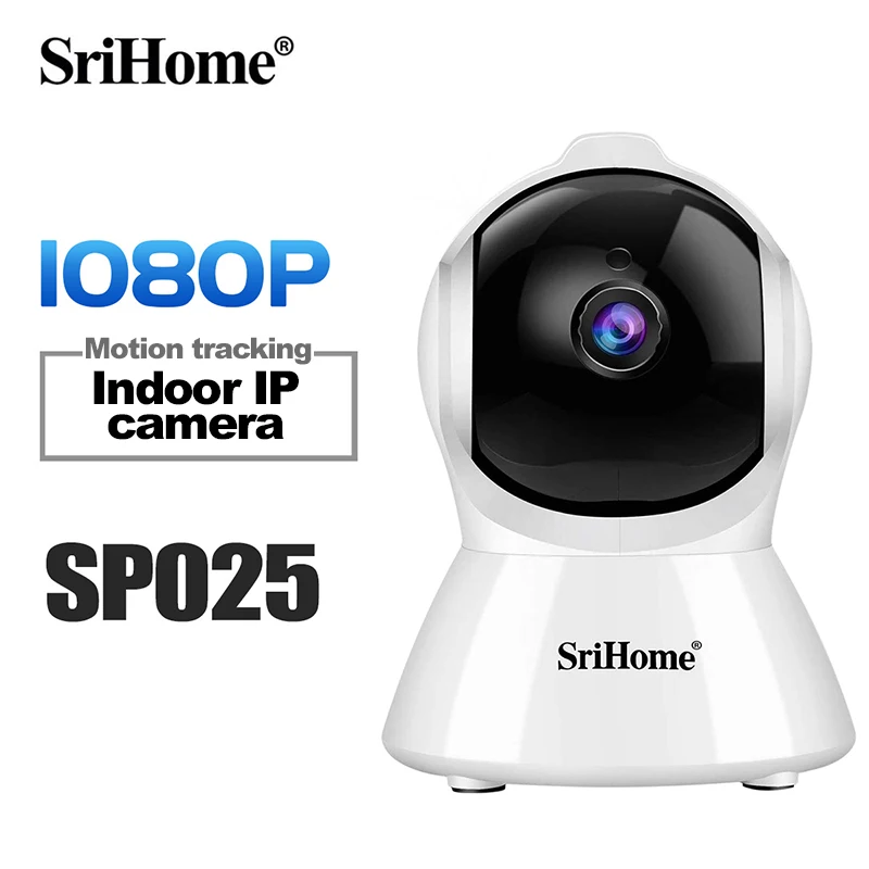 Srihome 2MP WiFi Camera Smart Home Indoor Wireless IP Surveillance Camera AI Detect Automatic Tracking Security Baby Monitor