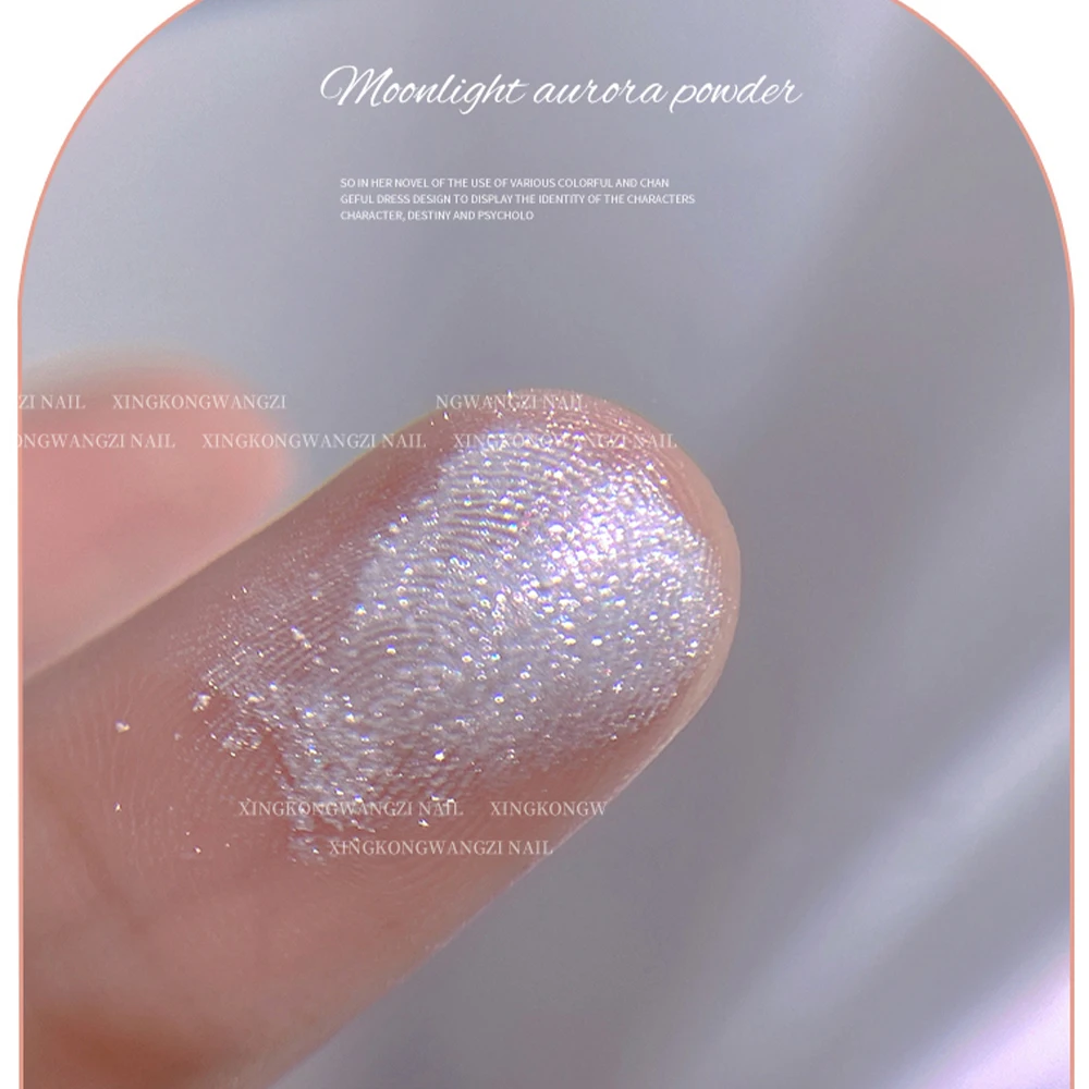 Magic White Pearl Chrome Nail Powder Solid Glitter Fairy Shell