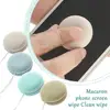 Cell Phone Screen Wipe Macaron Shape Cleaning Cloth Pendant Multifunction Cleaning Tools Glasses Lens Cleaner Key Pendant Gift 4