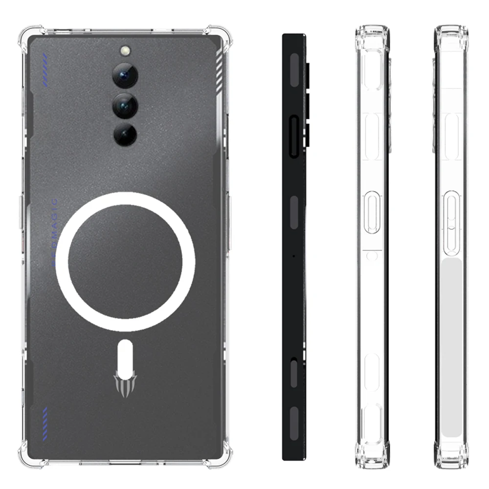 Shockproof Airbag Clear Silicone TPU Back Cover with MagSafe Compatibility