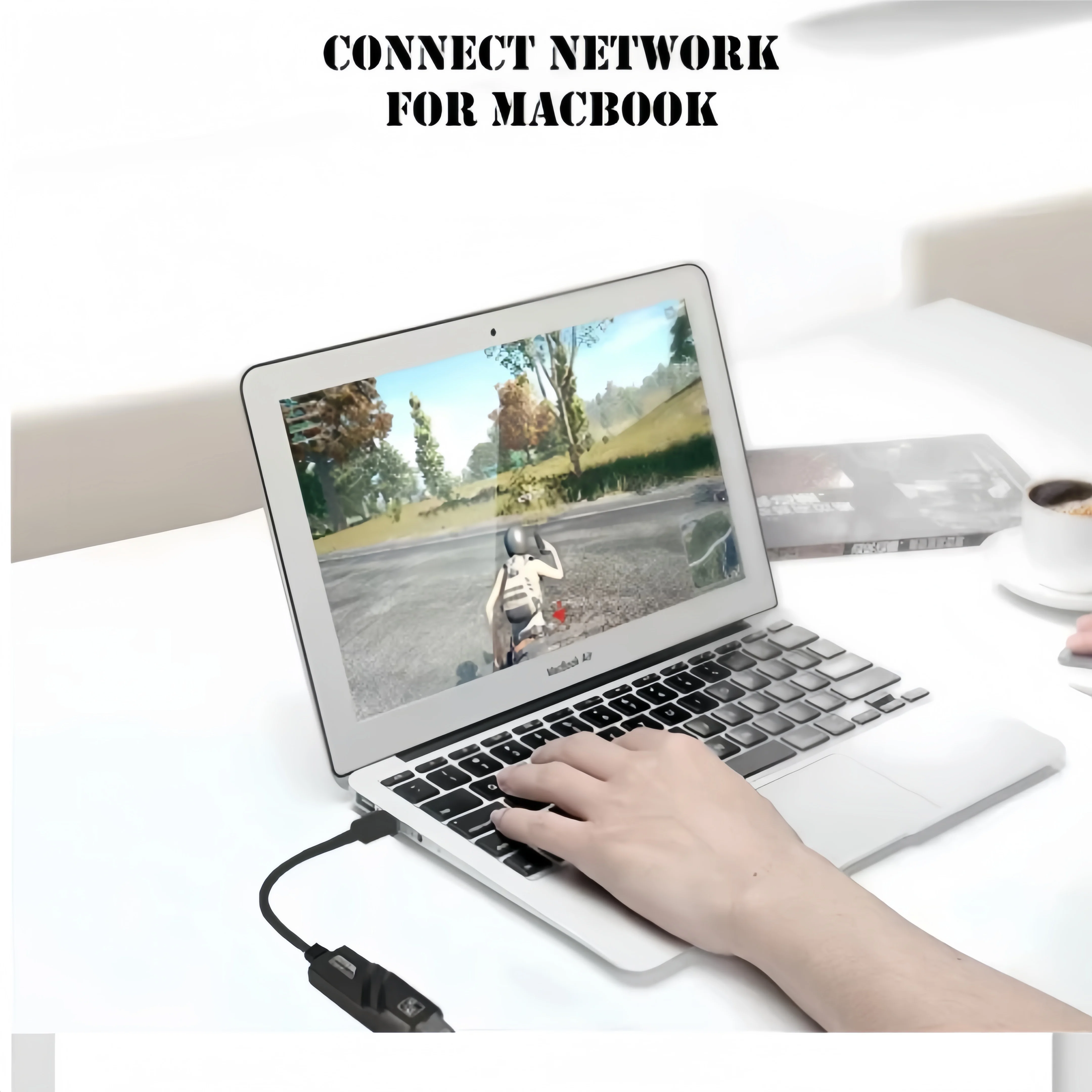 10/100/1000Mbps USB 3.0 Wired Network Card USB/Type-C to RJ45 LAN Ethernet Adapter for Laptops Desktops TV Boxes Windows