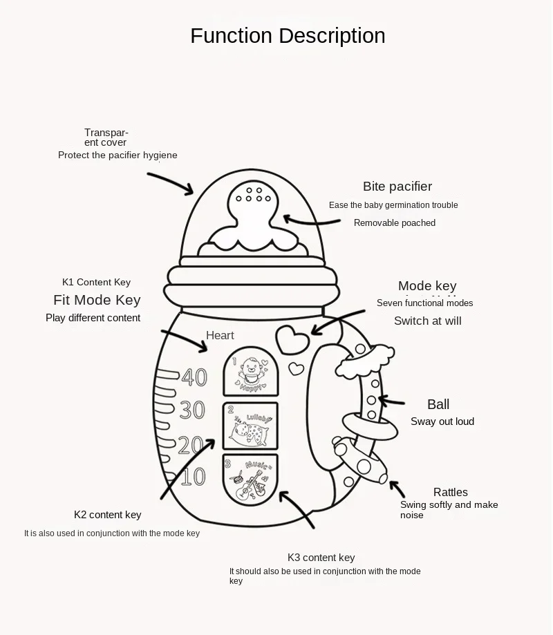 Baby Toys educational Newborn Light Music Electric Comfort Bottle Rattle Chinese English Early Education Mobile toddler toys 6