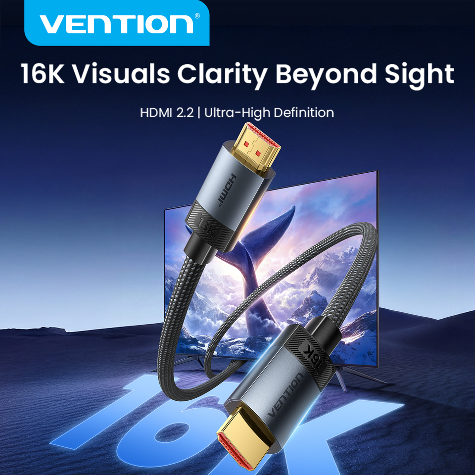Vention HDMI Cable 16K60Hz Ultra High Speed 96Gbps Cable for Laptop TV Box PS5 Xiaomi Dolby Vision HDCP2.3 8K240Hz HDMI2.2 Cable