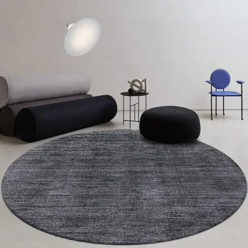 Vikama kreisförmiger leichter Luxus-Büro-Computer-Gaming-Drehstuhl, rutschfeste Matte, schmutziger Arbeitshocker unter der Matte, Crystal Velvet