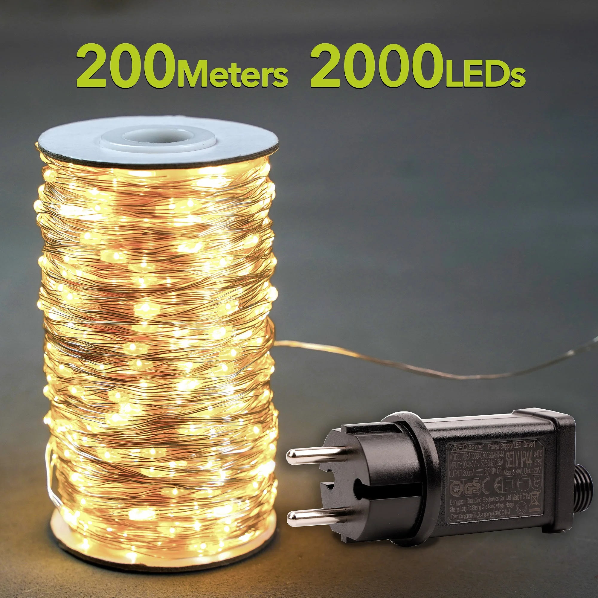 10200mFairyLightsEuPlugChristmasLightsAdapterGardenDecoration