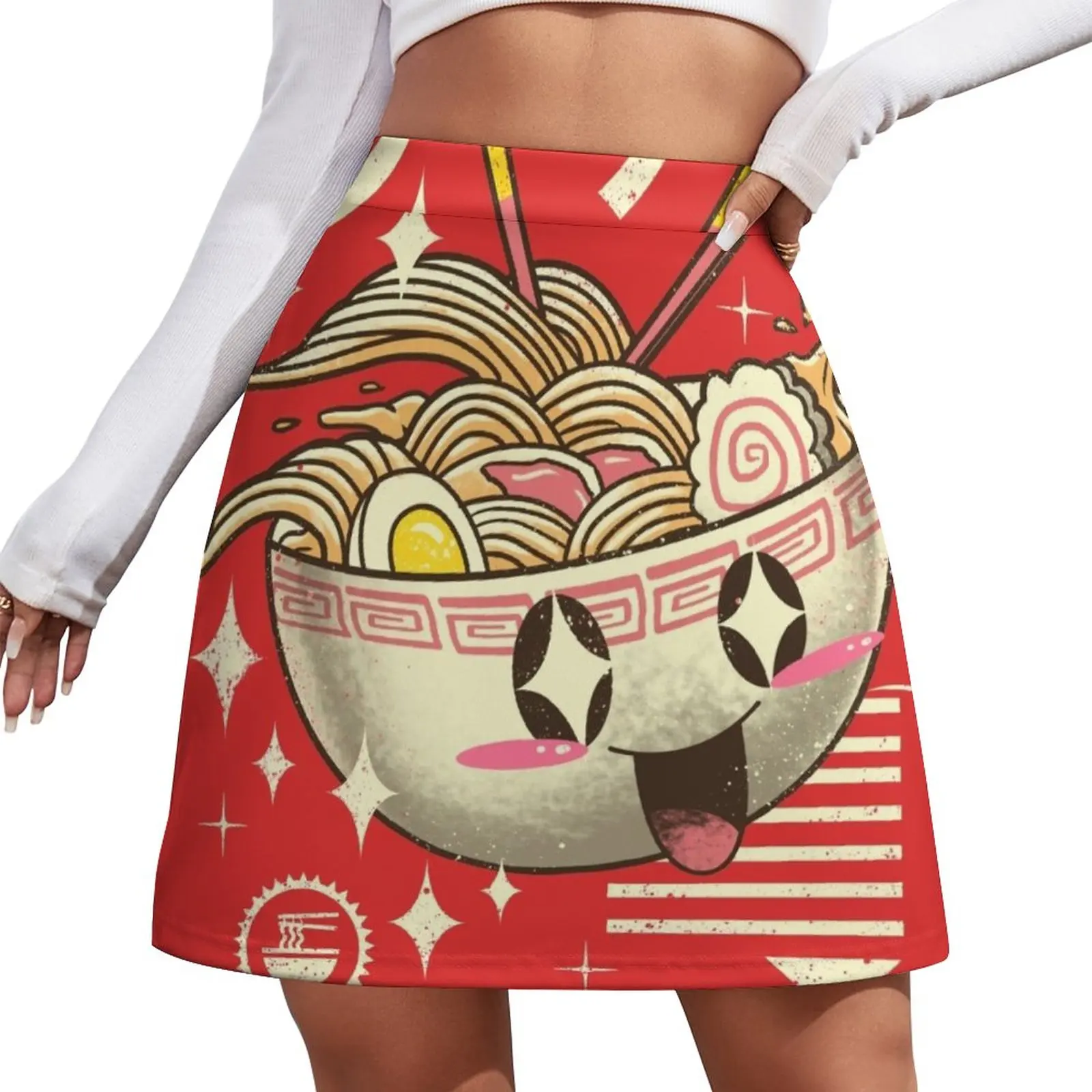 Kawaii Ramen Mini Skirt chic and elegant woman skirt Skirt for girls Women skirts ivan ramen