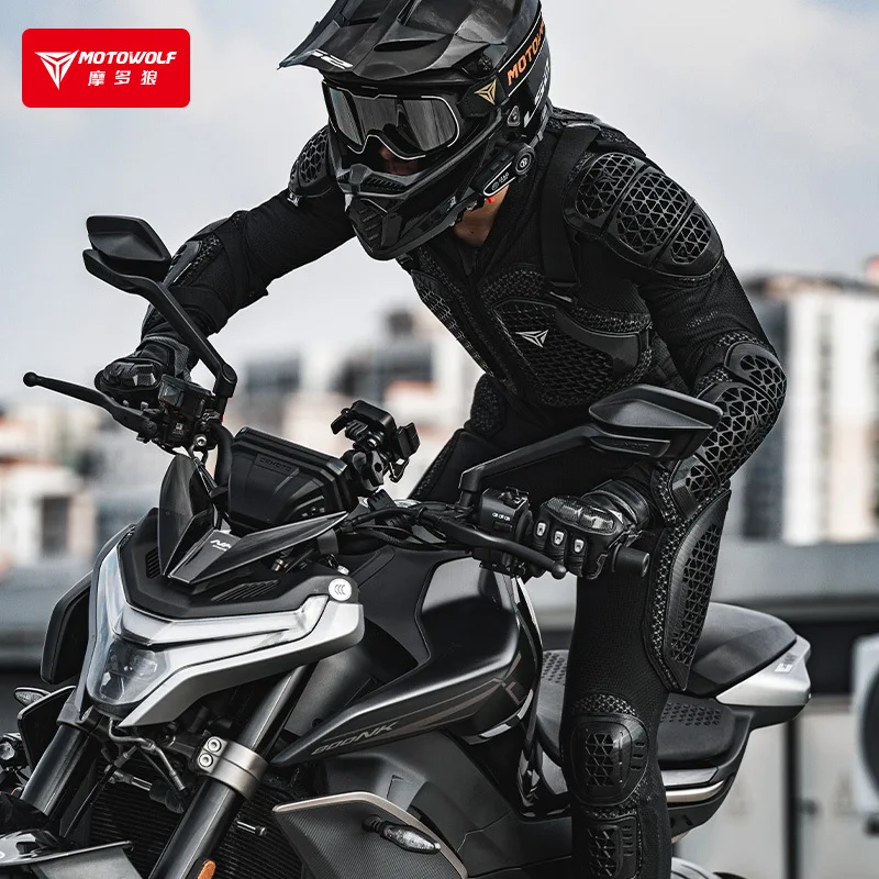 Motowolf Motorcycle Jacket Men Moto Body Armor MX Armor Motocross Racing Jacket CE Approval Motorbike Moto Protection Gears