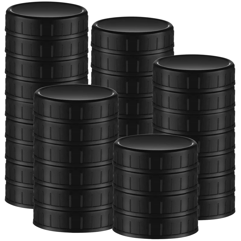 30 Pcs Multipurpose Mason Jar Plastic Lids (70Mm) With Rubber Seal-Perfect For Regular Mouth Canning Jars Easy Install