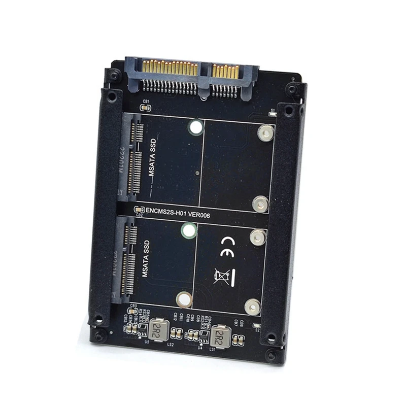 

Карта-адаптер Duals MSATA-SATA3.0, 1 шт., черный мини-адаптер SATA SSD на SATA 6 Гбит/с, адаптер интерфейса, карта с поддержкой 2X MSATA SSD