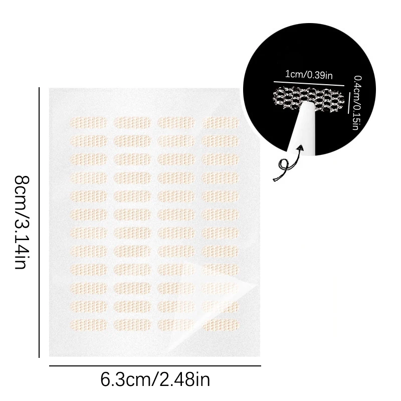 여성을 위한 자연스러운 눈꺼풀 리프팅 투명 메쉬 레이스 셀프 접착 테이프 스티커, 투명한 이중 접힘 리프팅 뷰티 도구