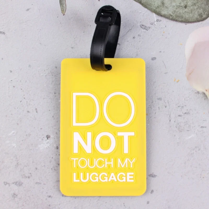 Creative Letter Do NOT Touch My Luggage Cute Travel Accessories Baggage Tags Cartoon Style Fashion Portable PVC Travel Label