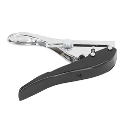 Zinc Alloy Heavy Duty Single Hole Puncher - Portable Handheld Design (Black, 6mm - 10mm Diameters) (10mm)