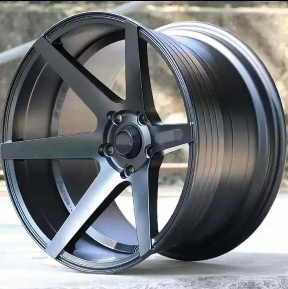 4PCS Hot Sale Casting Matt Black Alloy Wheels With 17 18 Inch 5 Holes 6 Holes For VW Honda Lexus
