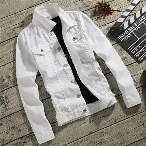 Abrigo vaquero para hombre, chaqueta vaquera gris estilo hip hop de otoño, ropa de abrigo lavada de corte entallado para hombre, marca de moda, talla grande L al precio más bajo G