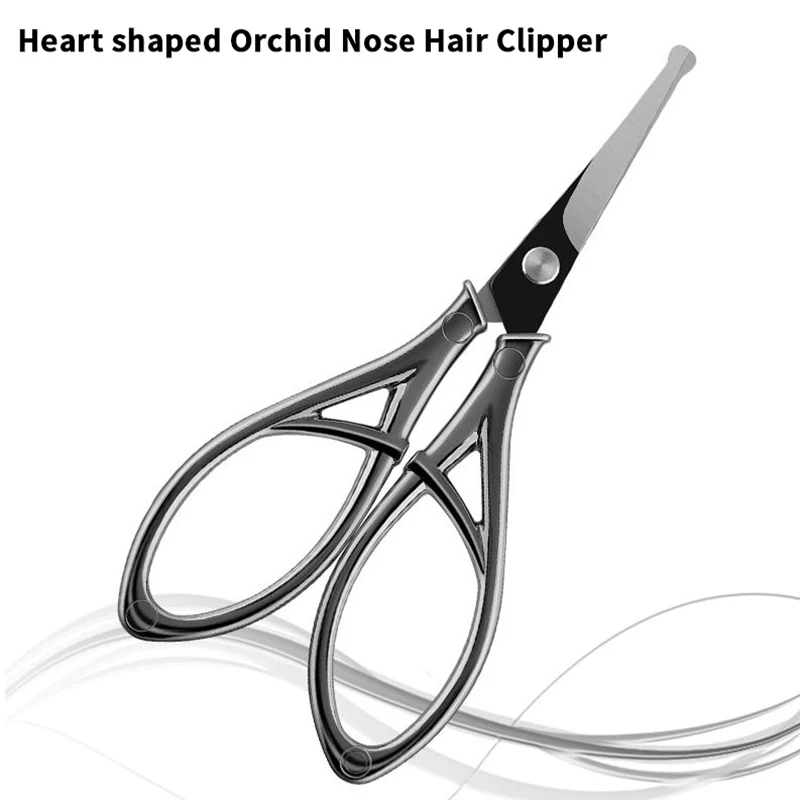 Nasenhaarschere Mini Edelstahl + ABS Rundkopf Beauty Trimmer Nasenhaarschneider Tragbare Ergonomie Nasenhaarschneider – Detail 6