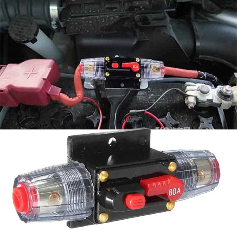 12V 24V Self-recovery Circuit Breaker for Car Truck Audio Fuse Power Insurance Switch 20A 30A 40A 50A 60A 80A 100A 125A 150A