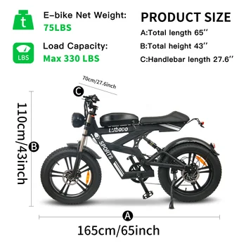 [750W Snow-Proof E-Bike] 48V17.5AH Fat Tire Electric Bicycle for Adults,Shimano 7-Speed 330LBS Load,75Miles 35MPH,Turn Signals 2