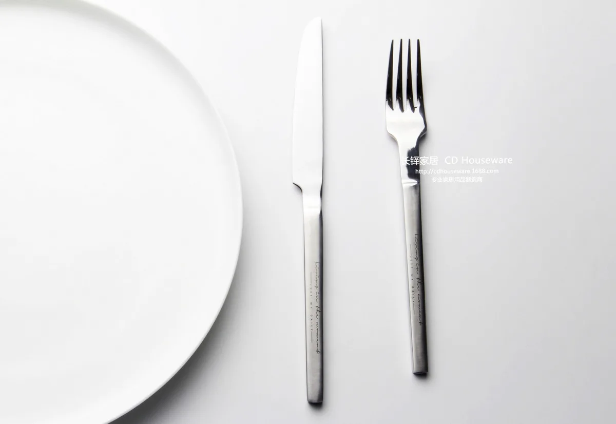 Description Picture 5 of item4pcs 304 Stainless Steel Dinnerware Cutlery Set Western Tableware Steak Knife Fork Tea Spoon Kitchen Flatware Dishwasher Safe