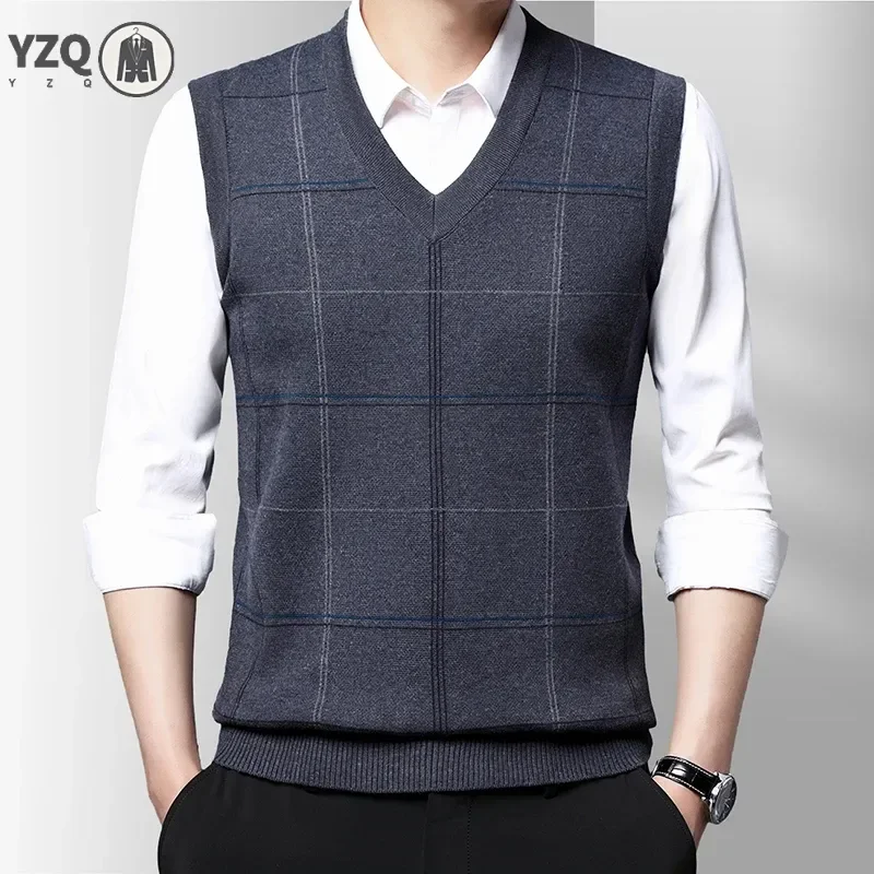 Men's Thickened Casual Sweater Tank Top Autumn and Winter Warm Men's Vest men sweater vests mens knitted vest
