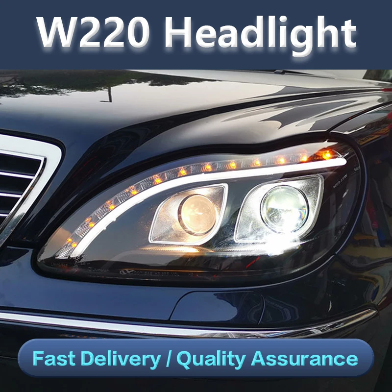 

DRL 1998 -2005 Year LED Head Lamp For Mercedes-Benz W220 S280 S320 S500 S600 Front Lights