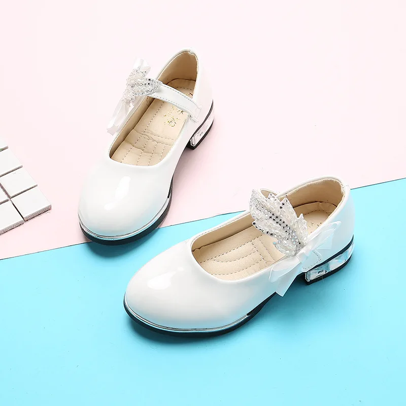 Fashion Girls Shoes Spring New Kids Leather Shoes Soft Soled Girl Princess Shoe Anti Slip Kids Casual Simple Child Shoe