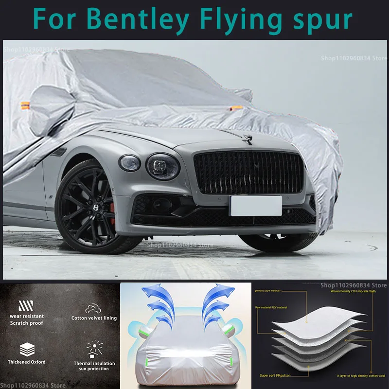 

For Bentley Flying Spur Waterproof Full Car Covers Outdoor Sun uv protection Dust Rain Snow Protective Auto Protective cover