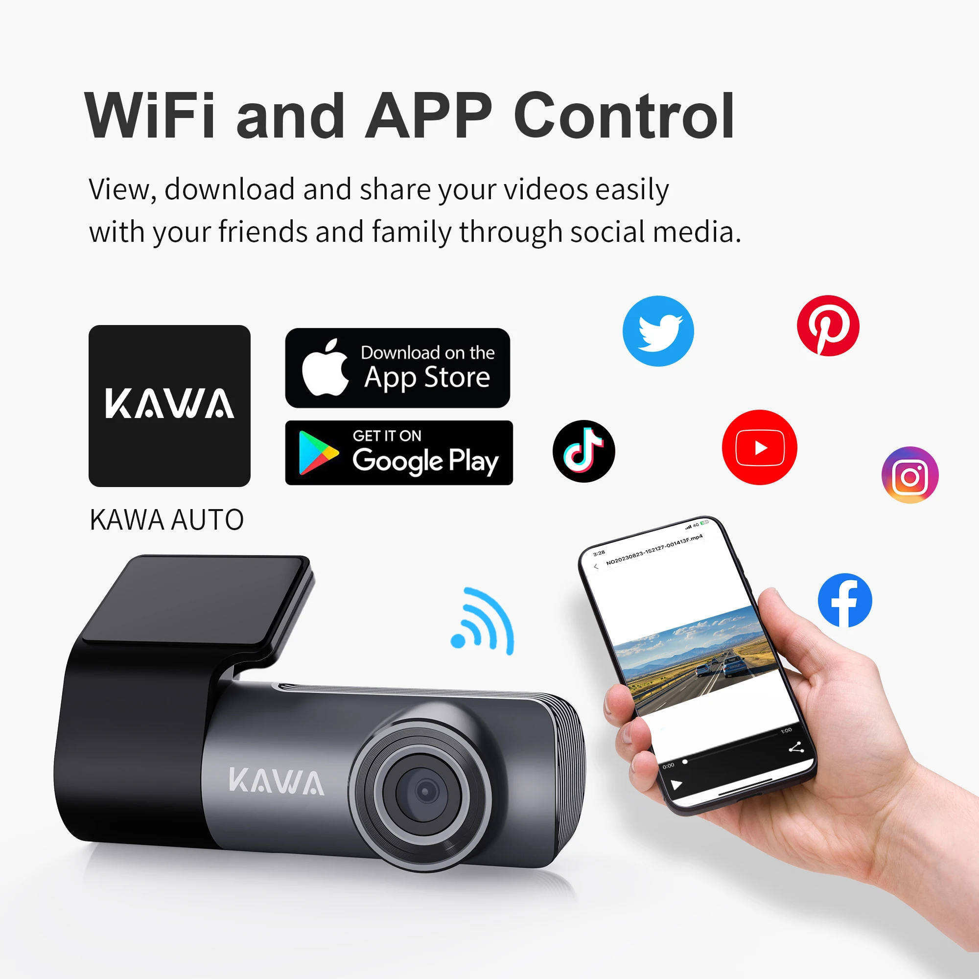 ڵ DVR    ī޶, KAWA D5   ȭ, EN,RU,FR,JP  , WiFi  , 2K  ķ