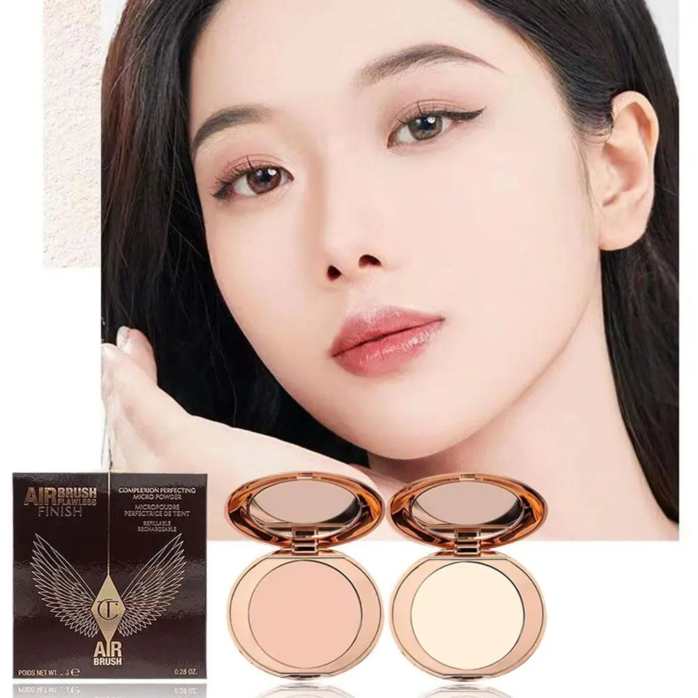 Honey Powder Natural Powder Setting Oil Control Puffs Waterproof Skin-Brightening Foundation Compact for Soft Flawless