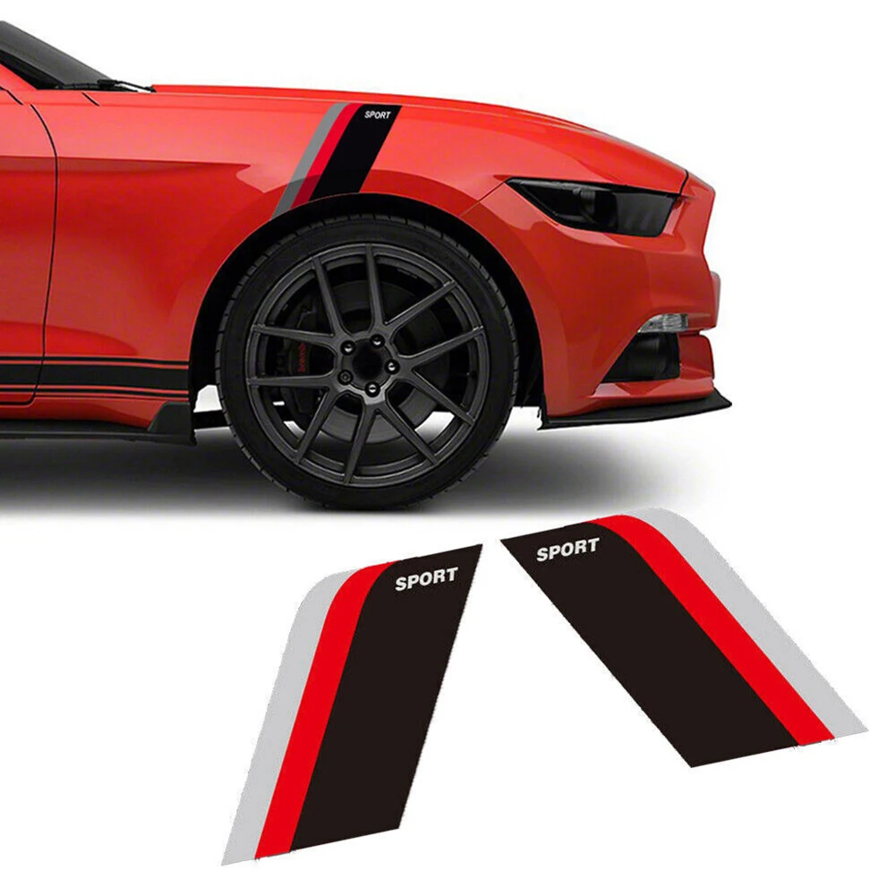 Car Sport Side Door Fender Racing Sticker Decalcomania Grafica Per Ford Per Mustang Gt500 Gt350 Gt Adesivi Per Auto Accessori