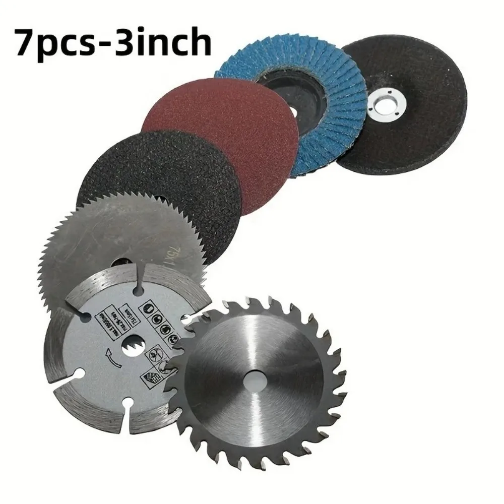 7Pcs 75mm Cutting Disc For Hole Angle 10mm Circular Saw Blade Sander