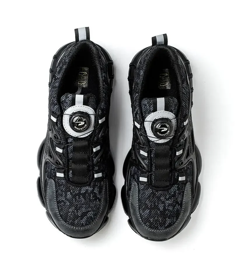 Safety Steel Toe Work Trainers For Men With Rotating Button_voghion.com