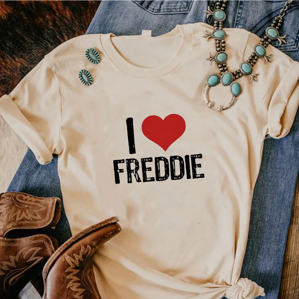 Freddie Mercury Queen Band t-shirts women haruku designer anime tshirt female y2k clothing913_voghion.com