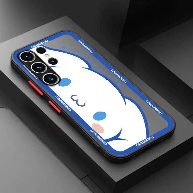 thumbnail image 1 of Funda a prueba de golpes para Samsung S23, S22, Ulrta, 5G, S21, FE, S20 Plus, S10e, borde suave, mate, PC, Kuromi, Hello Kitty, Cinnamoroll, 1 of 5