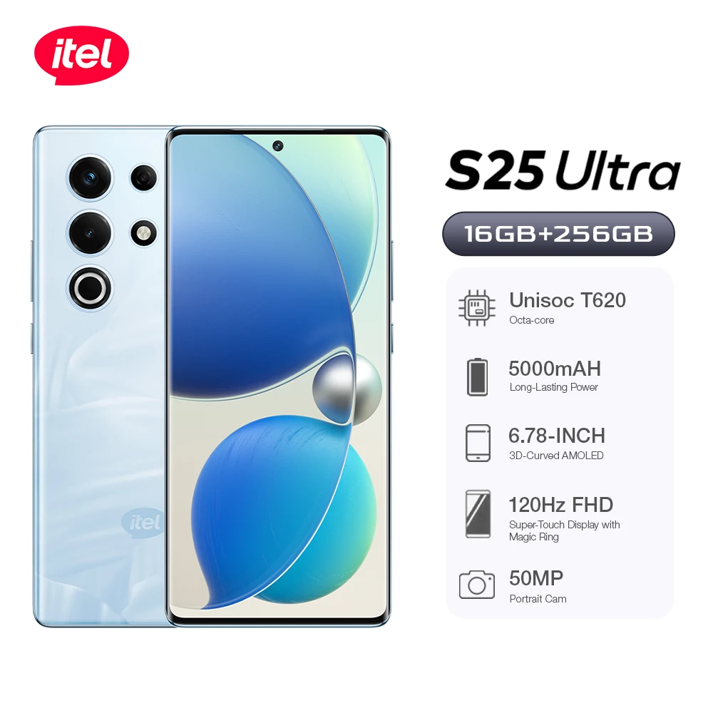 itel S25 Ultra هاتف ذكي 16 جيجابايت + 256 جيجابايت...