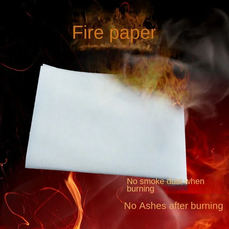 5Pcs Magic Paper Fire Prop Professional Performance Props Fire-breathing Wand Consumables Paper Flameless Paper Flash Magic
