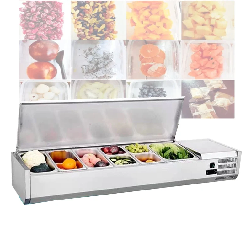 

Supermarket Desktop Fruit Salad Refrigerated Display Cabinet Fresh-keeping Cabinet Display Cabinet
