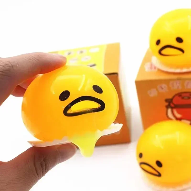 Squishy Puking Egg Yolk Stress Ball With Yellow Goop Relieve Stress Toy Funny Squeeze Tricky AntiStress Disgusting Egg Toy