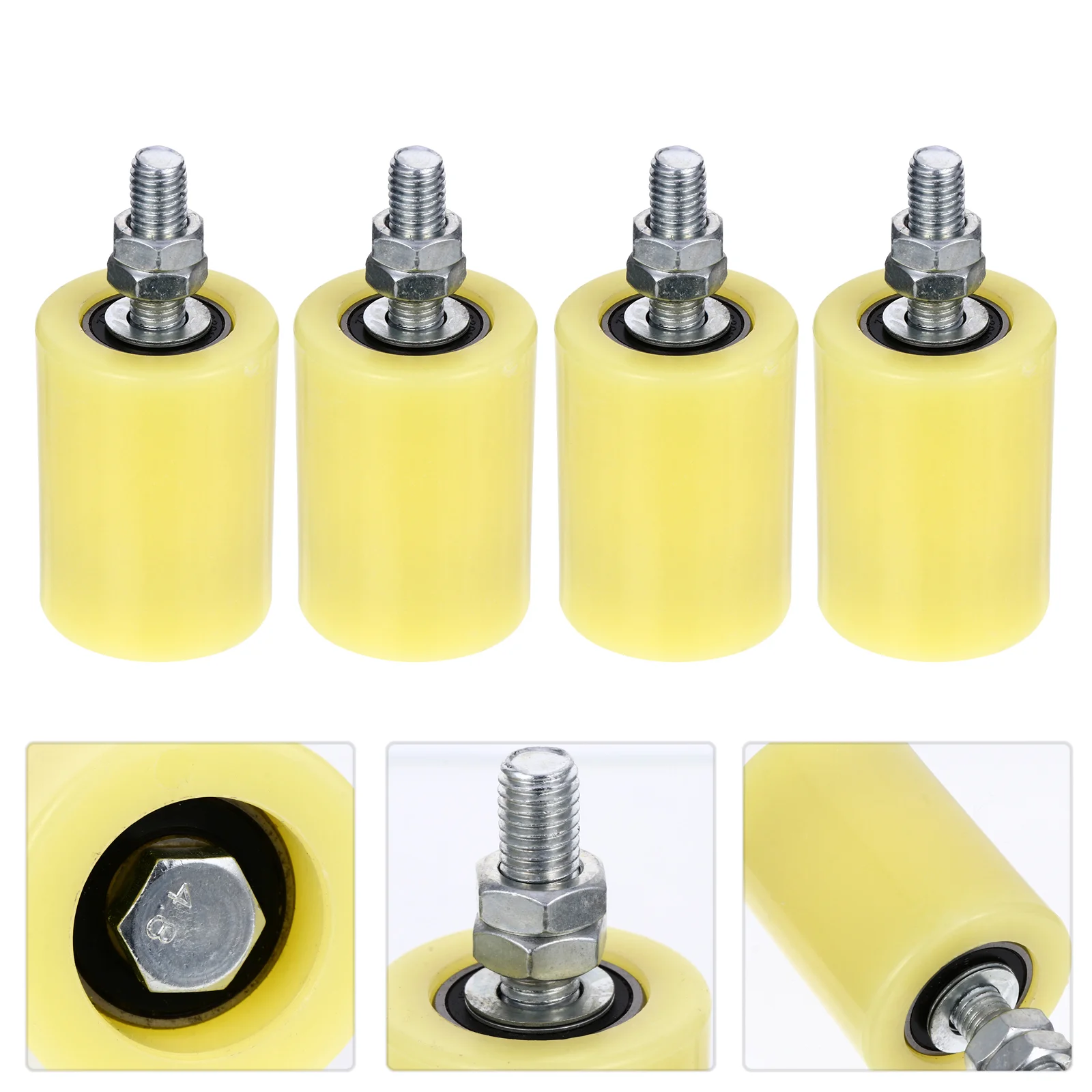 

4 Pcs Pulley Guiding Wheel for Door Rail Gate Block Scroll Nylon Electric Sliding