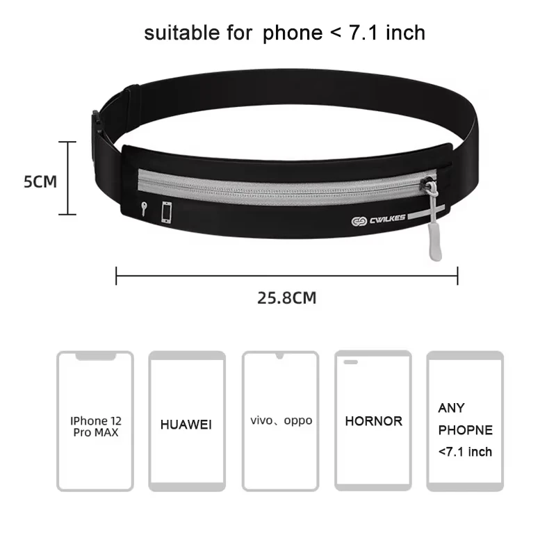 Running Waist Bag Running Belt Bag for Cell Phone Sports Fanny Pack Men Women Hidden Gym Bags Mobile
