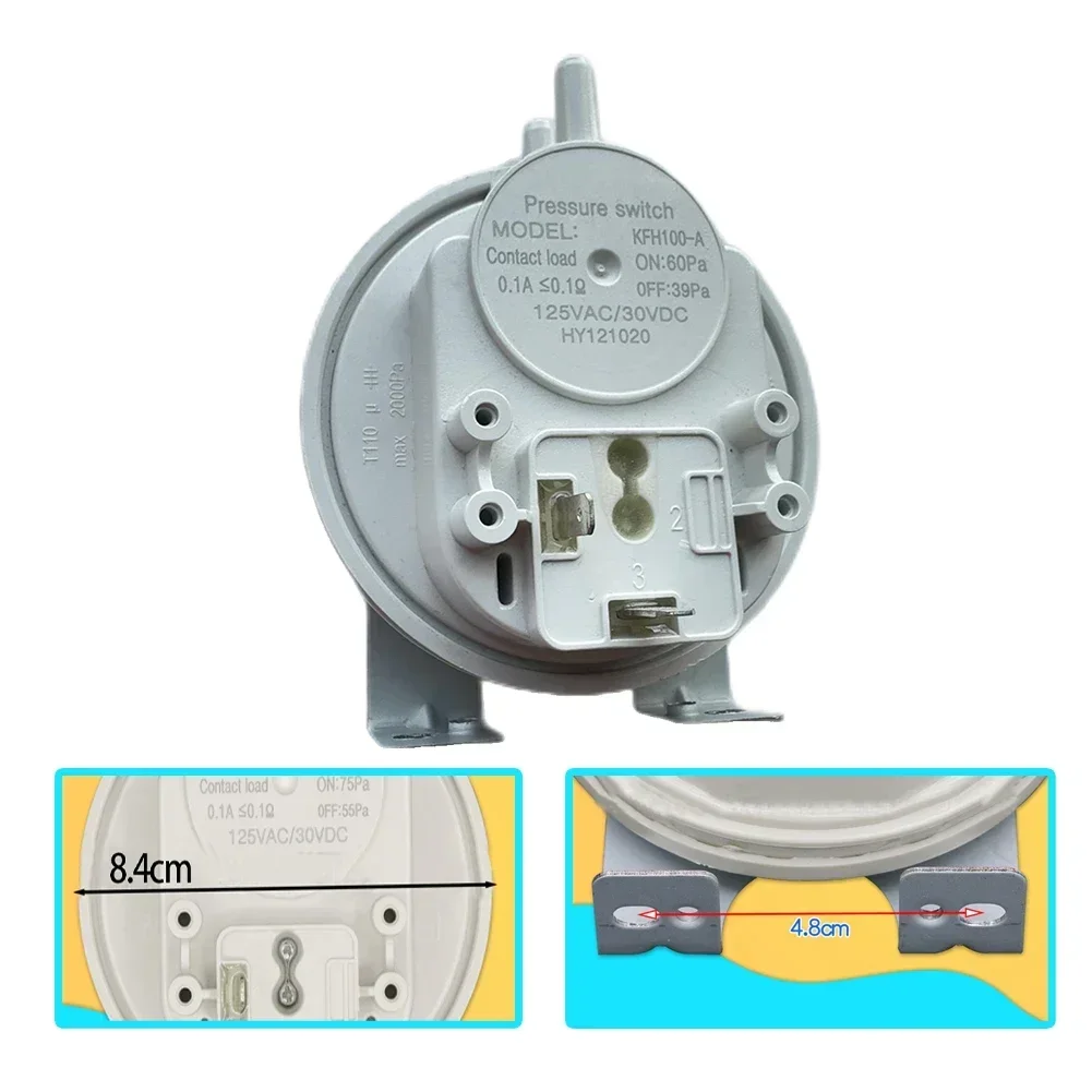 1pc 40/65/75/90/110 Pa Air Pressure Switch Wall Mounted Gas Boiler Wind Pressure Switch 26Pa/18Pa 65Pa/40Pa 75Pa/55Pa air pressure switch