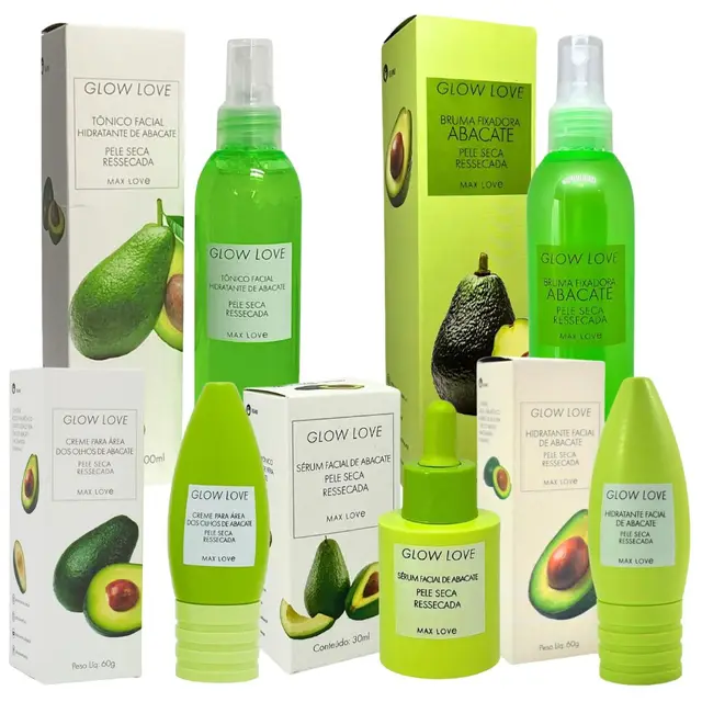 Kit Completo 5 itens Linha Glow Love Abacate Max Love
