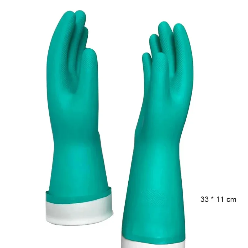Nitrile Cleaning Protective Gloves Chemical Resistant Gloves Waterproof Reuseable Nitrile Rubber Household Industrial H9F nitrile gloves protective gloves cleaning gloves