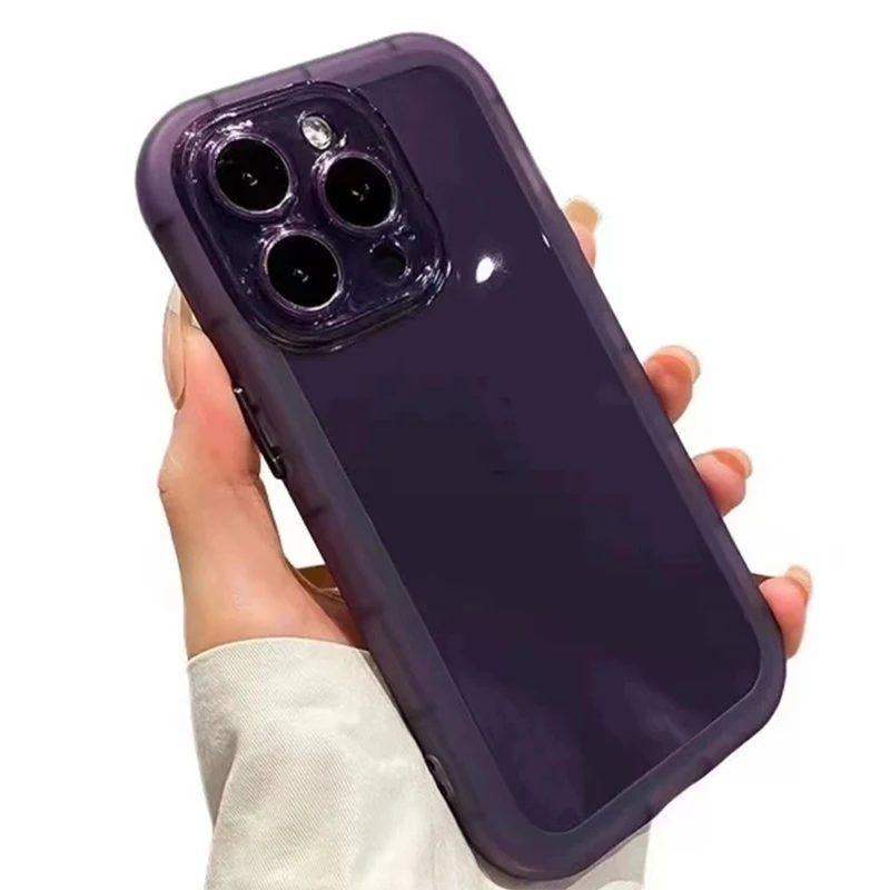 INS Frosted Transparent Solid Color Anti-Drop Phone Case
