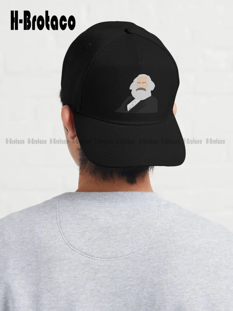 

Karl Marx Illustration Dad Hat Trucker Cool Hats Outdoor Climbing Traveling Denim Color Street Skateboard Custom Gift Denim Caps