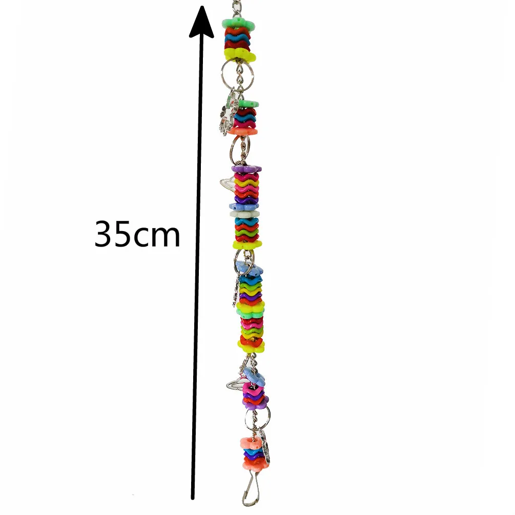 Pet Products Bird Birdcage Accessories Parrot Rainbow Plastic Chain Molar Mouth Bite Bridge Swing Toys 2pc/lot