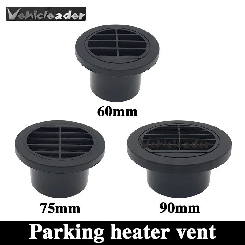 60/75/90mm Parking Heater Ventilation Tube Steering Device Rotatable Diesel Heater Air Vent Outlet for Car Truck Van Camper